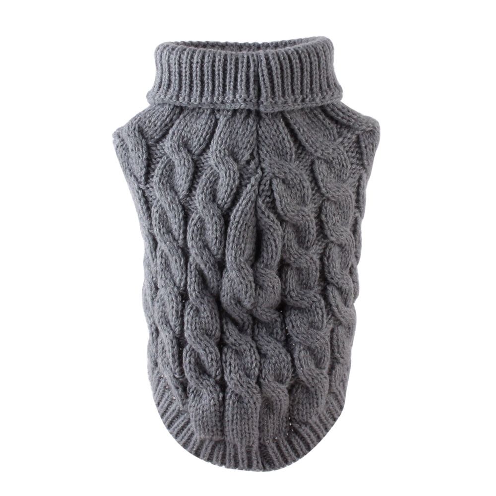 Pink XL size Cosy Cable Knit Dog Jumper - Warm Winter Pet Clothing, Soft High Neck Design, Small to Medium Dogs, Easy Wear Pullover Style, Ideal for Chilly — image 3