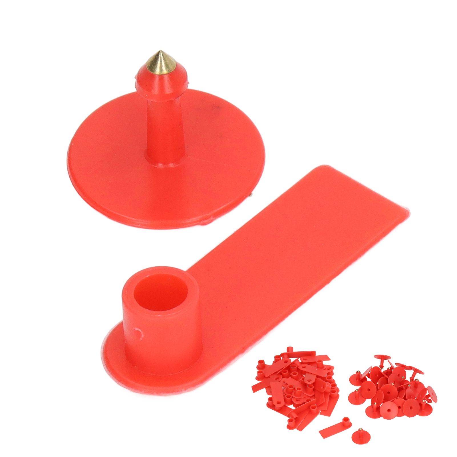 Blank Livestock Ear Tag Handwritable Prevent Shedding Animal Ear Label for Pig Cattle Sheep Red 100 Set — image 6