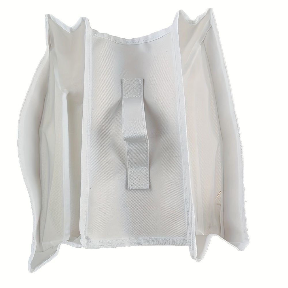 Bathtub Hanging Storage Bag, Quick Dry Breathable Nylon Mesh Pouch, Zippered Bath Item Organizer for Bathroom, White โ image 2