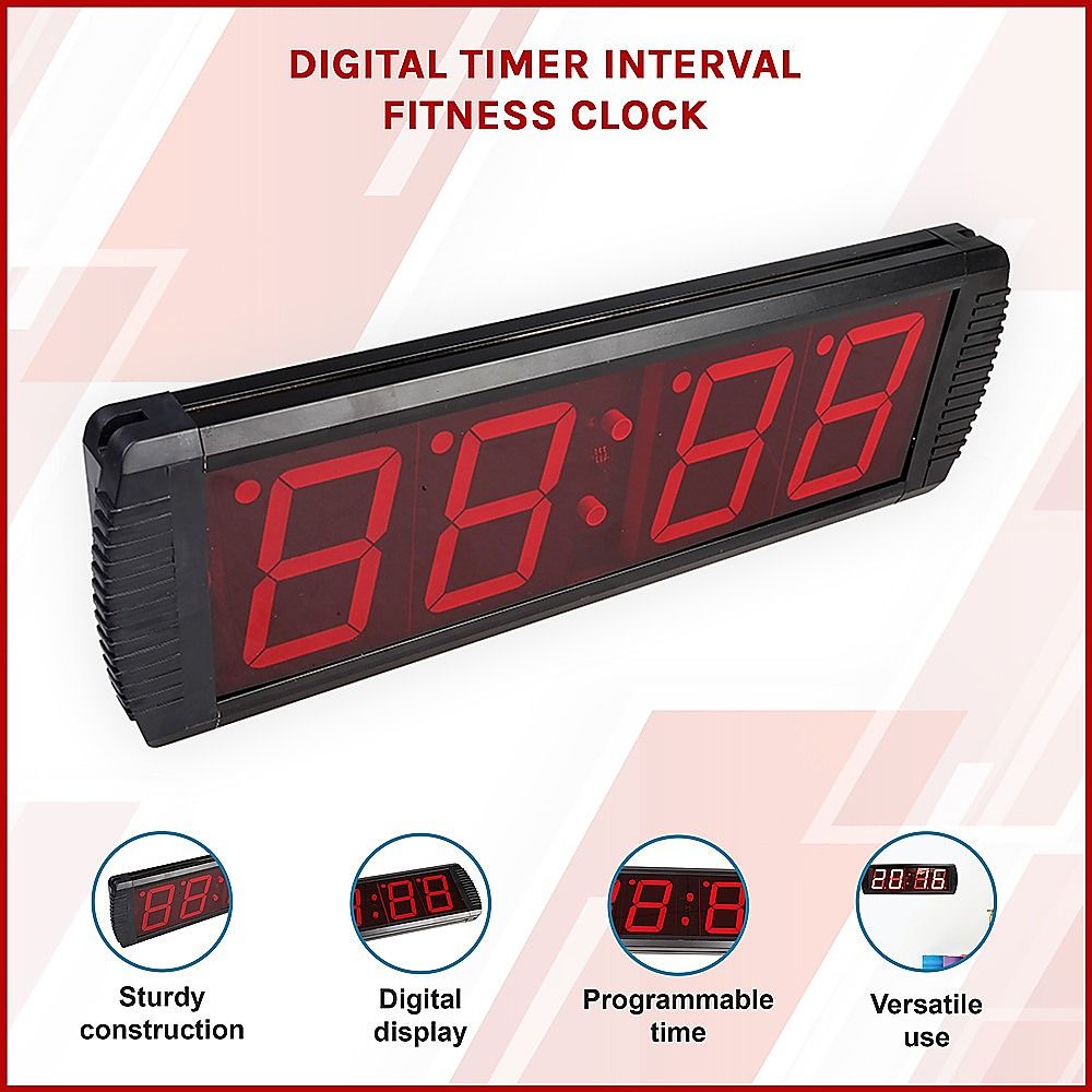 Digital Timer Interval Fitness Clock with LED Display for Home Gym Workouts โ image 5