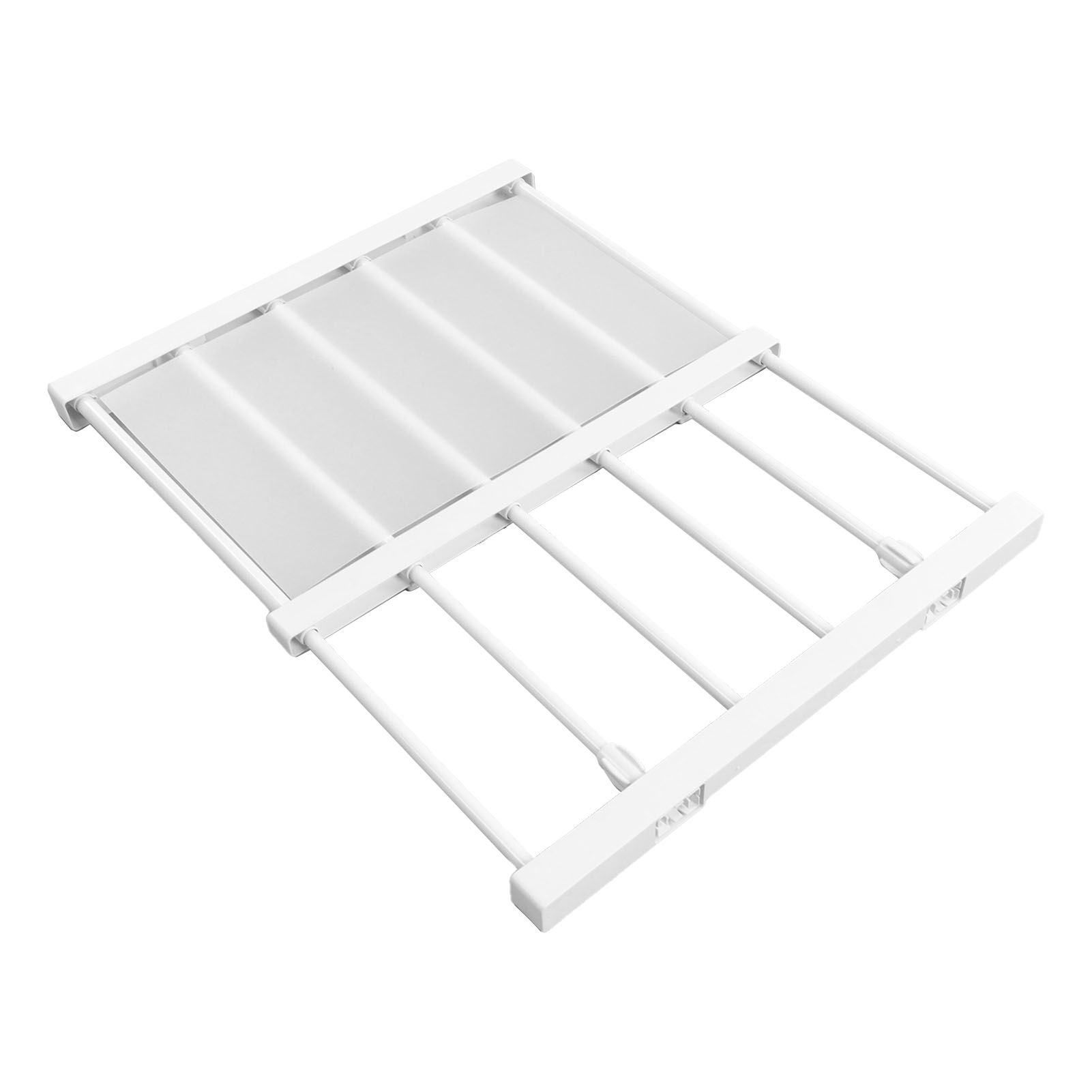 Tension Rod Shelf Adjustable Length Space Saving Nail Free Expandable Closet Shelf for Cabinet Wardrobe 16.5in Width 30‑40cm / 11.8‑15.7in Length — image 5