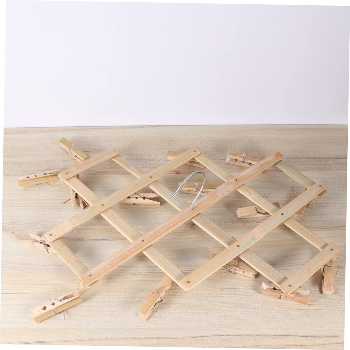 Multi Hanger Hangers for Clothes Bamboo Sock Drying Rack Space Saver Clothes Pegs Hook up Clothespin Coat Hanger Baby Hanging — image 5