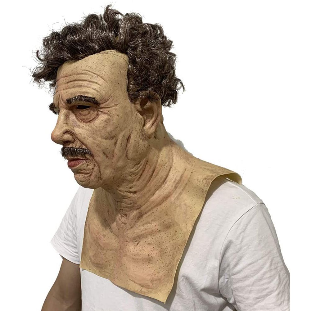 Halloween Latex Old Man Face Cover Halloween Fancy Dress Head for Masquerade Realistic Headgear โ image 2