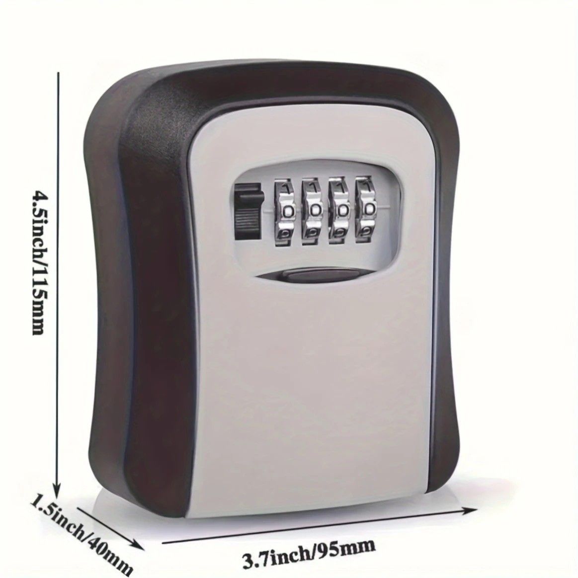 ✨ Outdoor Key Lock Box | 4-Digit Combo + Wall Mount | Heavy-Duty & Hidden, Keyless Entry for Airbnb, Home & Office Security!/GREY — image 2