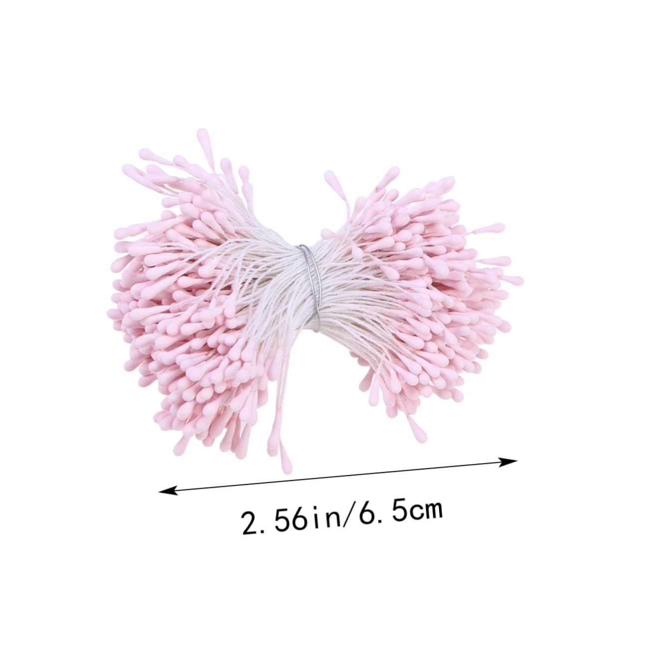 DIY Headwear Pearl Flower Making Buds Flower Floral Stamens for Flower Making Plaster pink 1 Bundles，2.17-Inch — image 4