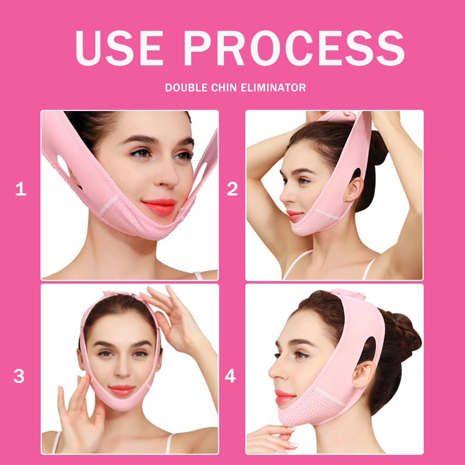 V line Lifting Mask Double Chin Reducer - Double Chin Eliminator - Face Belt, Tightening Skin Preventing Sagging Face Lift Tape — image 4