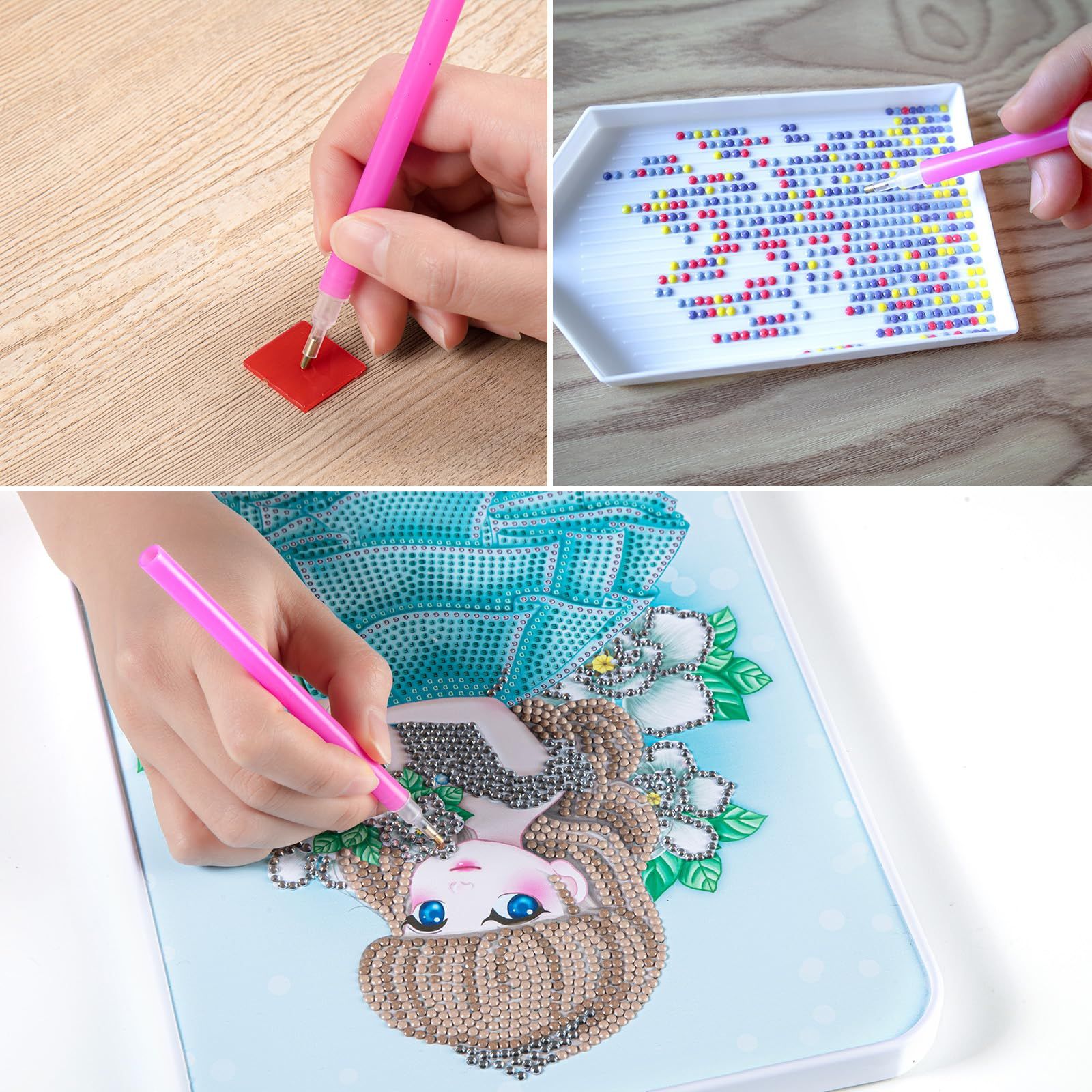 6PCS Large Plastic Diamond Art Painting Trays,6.4 x 3.2 Inches Bead Sorting Trays Organizer, Diamond Art Painting Tool Accessories โ image 4