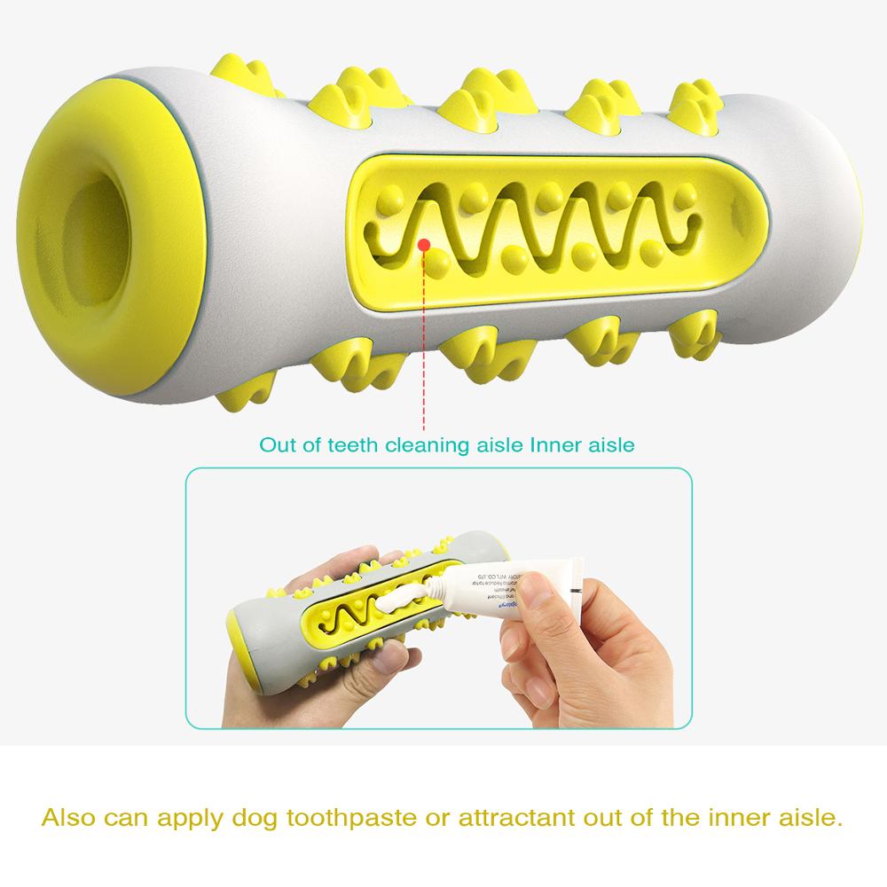 Blue Dog Squeaky Toys For Aggressive Chewers, Tough Toothbrush Dog Chew Toy, Nearly Indestructible Rubber Toys For Pet Training, Teeth Cleaning — image 5