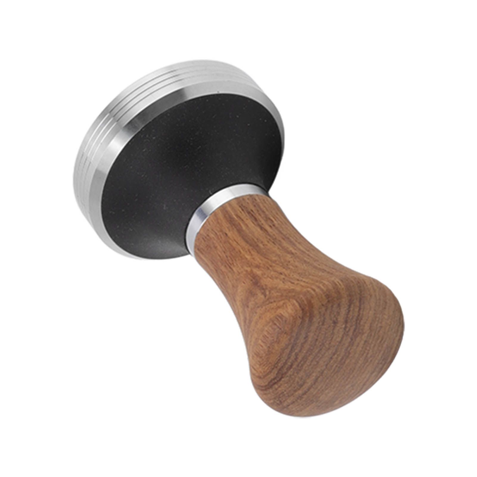 Coffee Tamper Stainless Steel Flat Bottom Coffee Hand Tamping Tool with Wooden Handle 51mm/2.0in — image 3