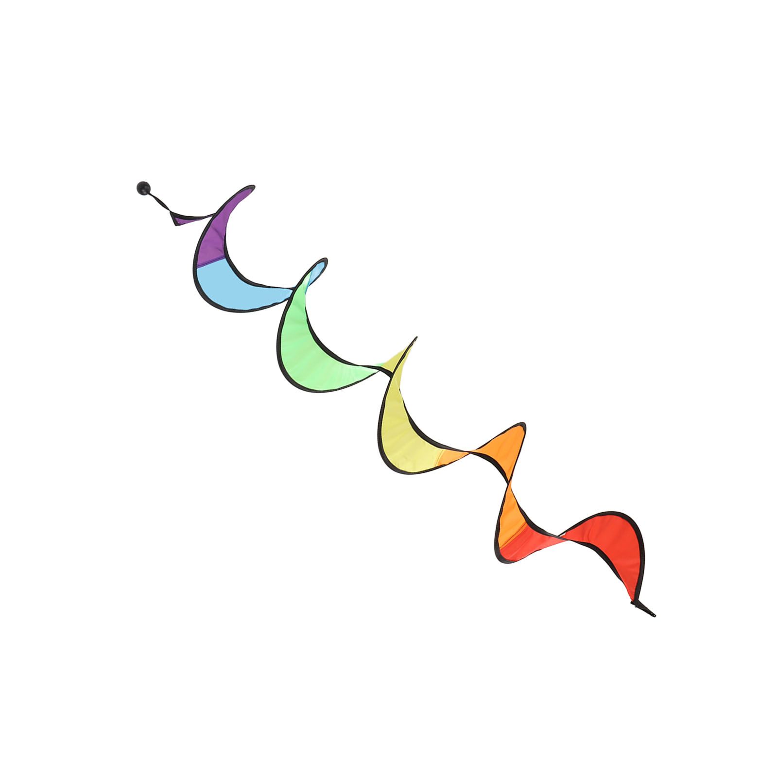 Wind Spinner Foldable Colorful Spiral Rainbow Wind Sculpture Spinner Hanging Curly Spinner Yard Garden Decoration — image 6