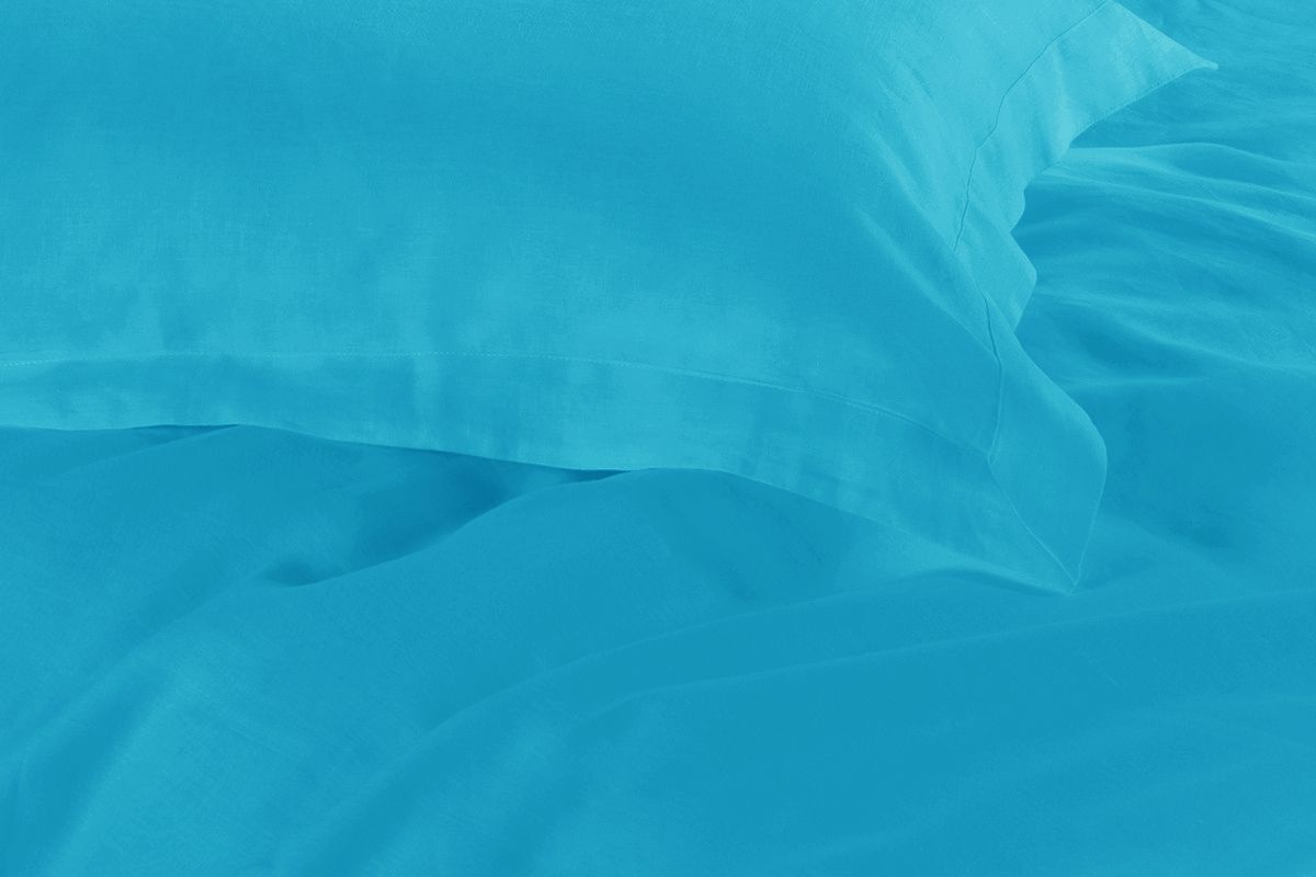 1000TC Tailored Double Size Light Blue Duvet Quilt Cover Set — image 3