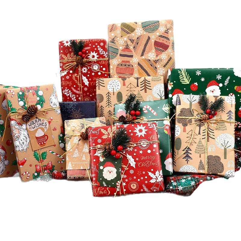 Christmas Gift Wrapping Paper - 6-Pack "Fireplace Sweet Dreams" Series (50x70cm) — image 3