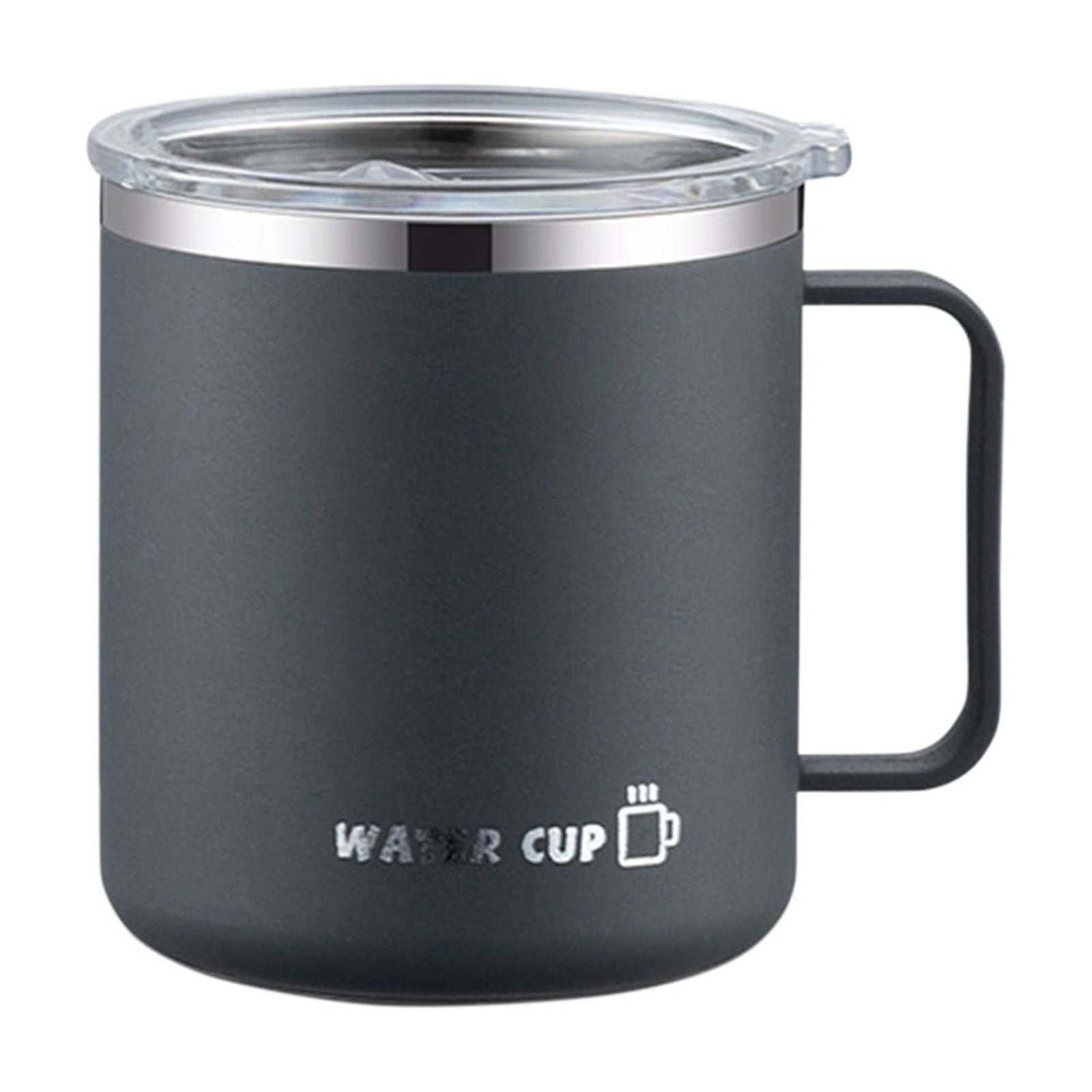 Insulated Coffee Mug with Handle & Lid - 17oz Stainless Steel Travel Tumbler, Double Wall Vacuum (Black) by 06_【Enhanced Insulation】 Heat-Resistant Handle — image 3