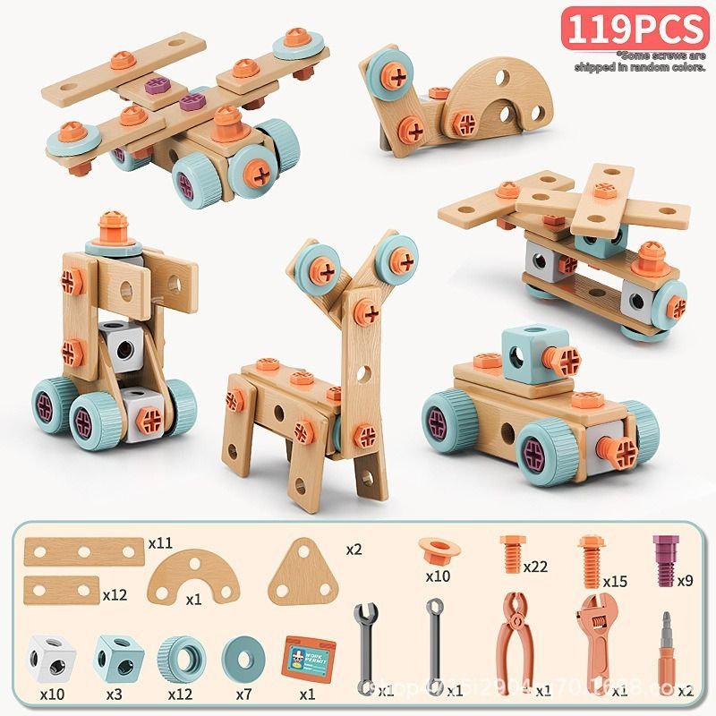 DIY assembly toy, wooden building set, electric drill toy for kids, educational construction toy, creative puzzle set, children's tool kit, Australian toy — image 6