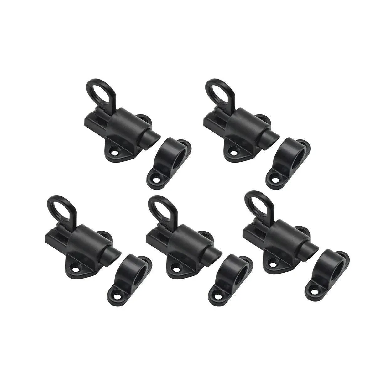 5PCS Aluminum Alloy Spring Bolt Self-Closing Sliding Door Window Lock Buckle Set — image 2