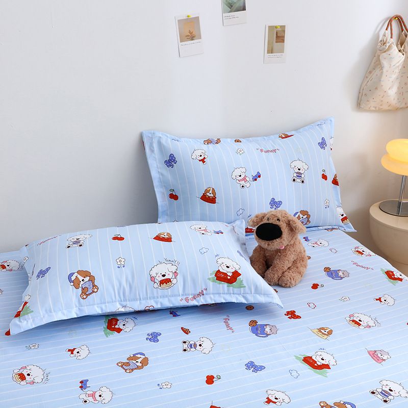 Yuan sheng Home Textiles Fitted Sheet Pure Cotton. Blue cat 200cm/220cm thin mattress model — image 4