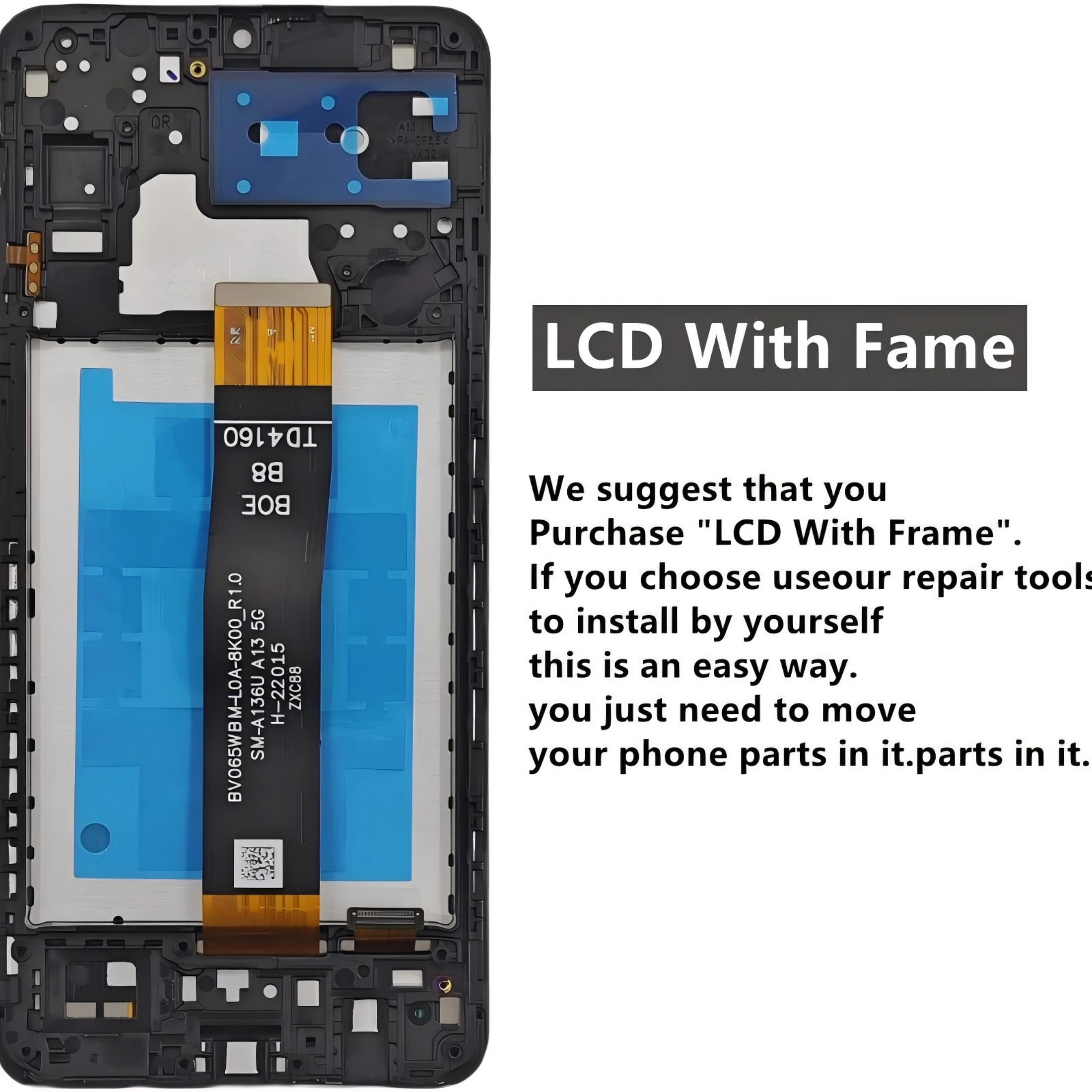 Samsung Galaxy A13 5G Screen Replacement, 6.5 Inch PLS LCD Touch Digitizer, Comes with Full Repair Tool Kit & Tempered Glass Protector for SM-A136U SM-A136U1 โ image 3