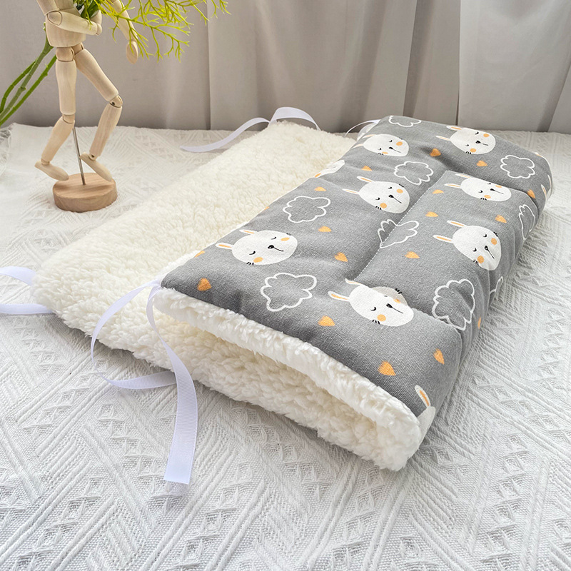 Cat Cage Platform Mat - Rabbit pattern on Gray background (40x60cm) โ image 2