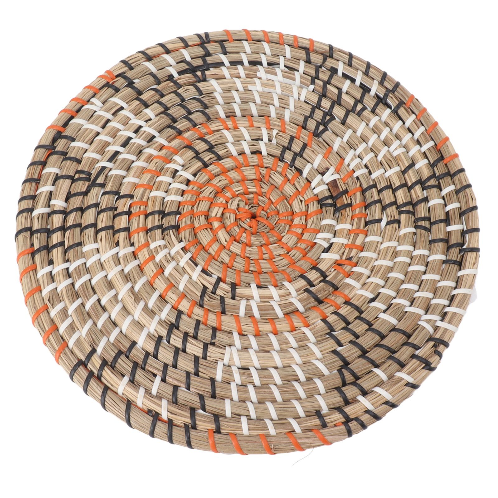 Grass Woven Placemats Nordic Style Innovative Round Placemats for Dining Table Home Decor Wall Decor 30cm/11.8in — image 3