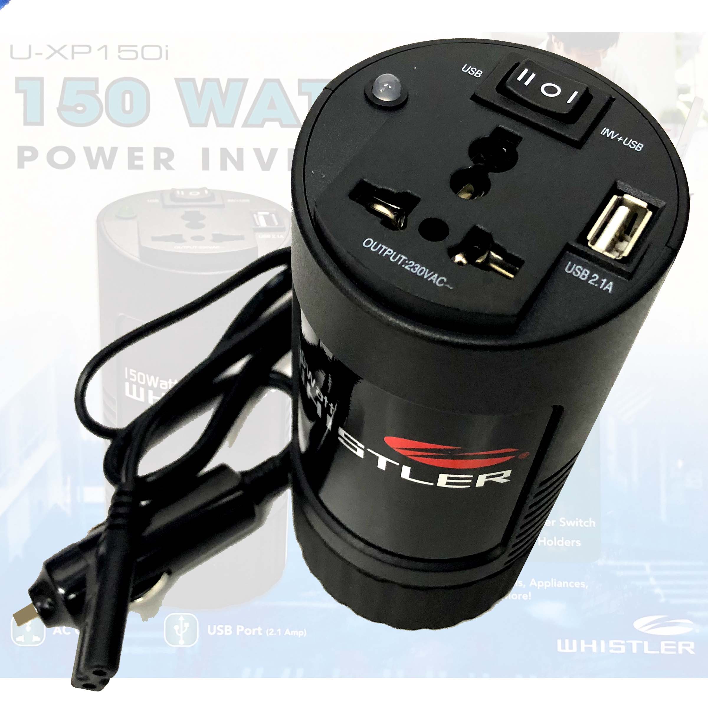 Compact 150W Car Caravan Power Inverter 12v 240v AC DC Sine Wave Can Cup Holder Size — image 4