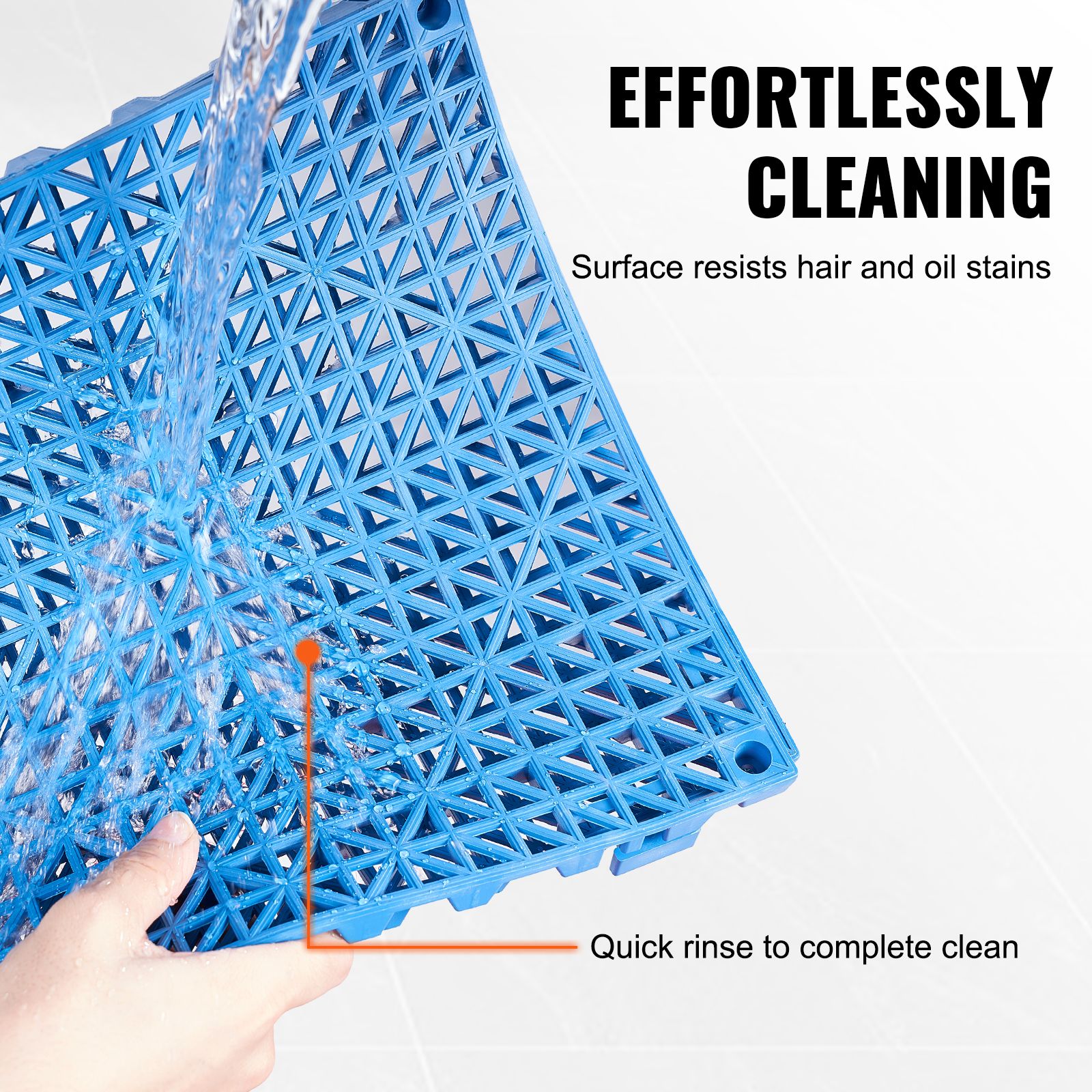 Modular Interlocking Cushion, 55 Pack 30 x 30 cm Splicing Drainage Mats, Soft PVC Interlocking Drainage Floor Tiles, Non-Slip Drainage Holes for Restroom โ image 5