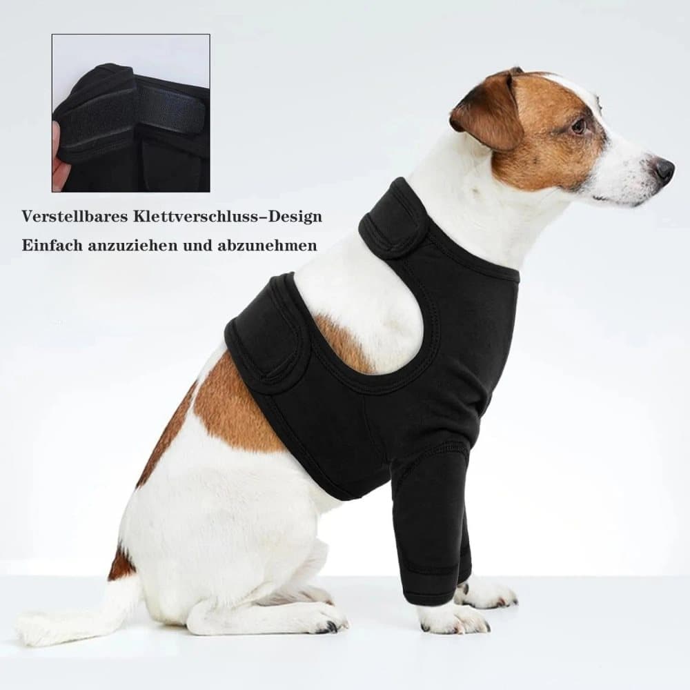 Breathable Elastic Dog Elbow Protector for Post-Surgery, Prevents Licking and Biting, M, Dark Gray — image 5