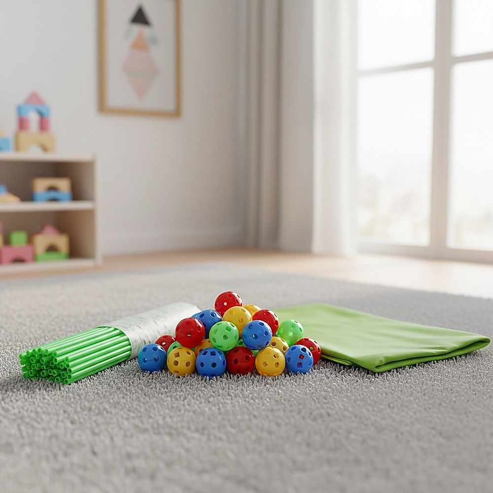 217pcs Kids Construction Fort Building Kit Castles 3D Play House Tent Toys โ image 4