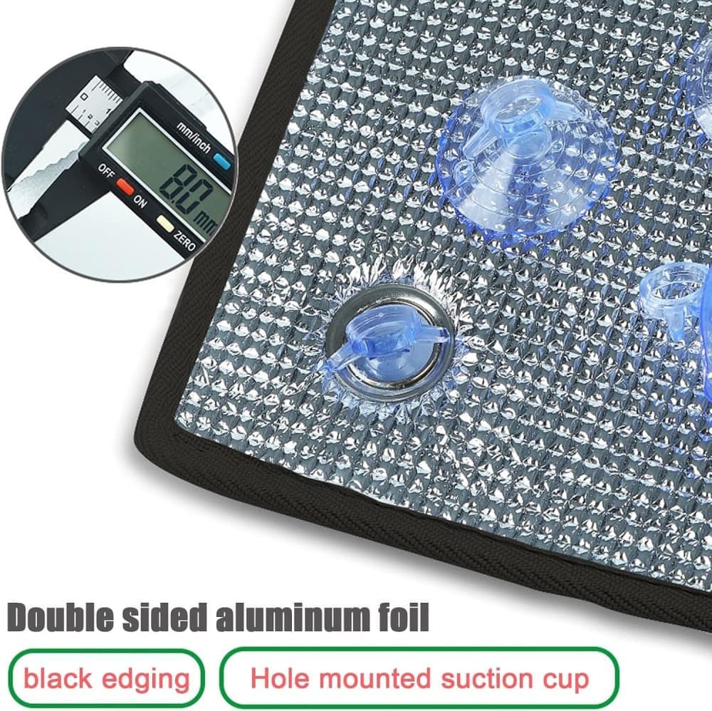 50 × 100cm Aluminum Foil Sun Protection Film, Self-Adhesive Thermal Insulation UV Privacy Protection for Balcony Windows Conservatories, Gray — image 6