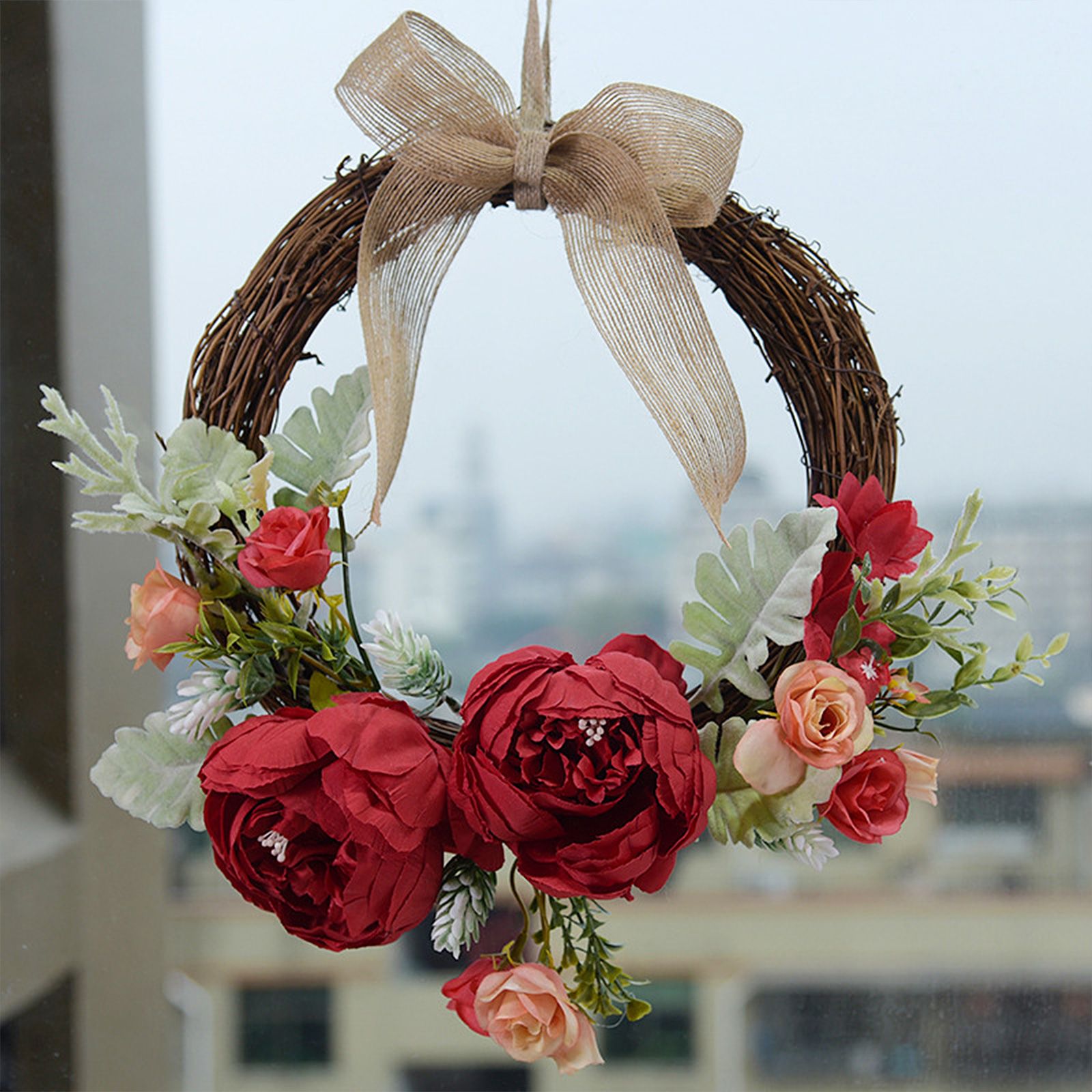 Simulation Peony Garland Outdoor Decoration Garland Wedding Home Door Decoration — image 2