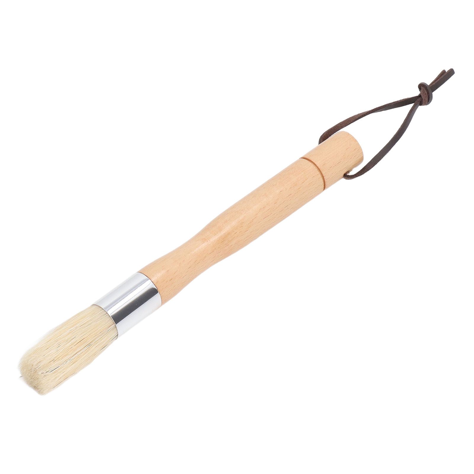 Coffee Grinder Cleaning Brush with Beech Handle Pig Hair Powder Cleaning Brush with Strap for Cafe — image 6