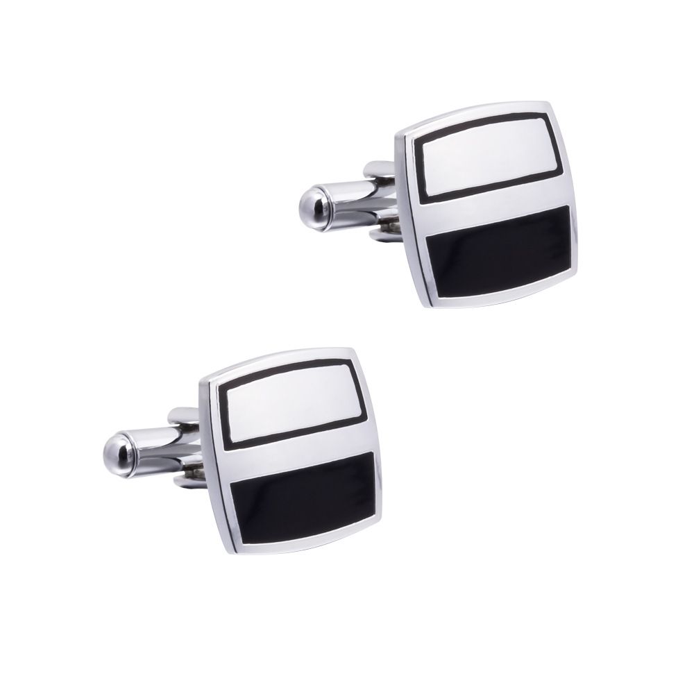 Men's Cufflinks Men's Glossy Metal French Shirt Cufflinks for Wedding Business Enamel Cufflinks Men'S Shirt Business Cufflinks