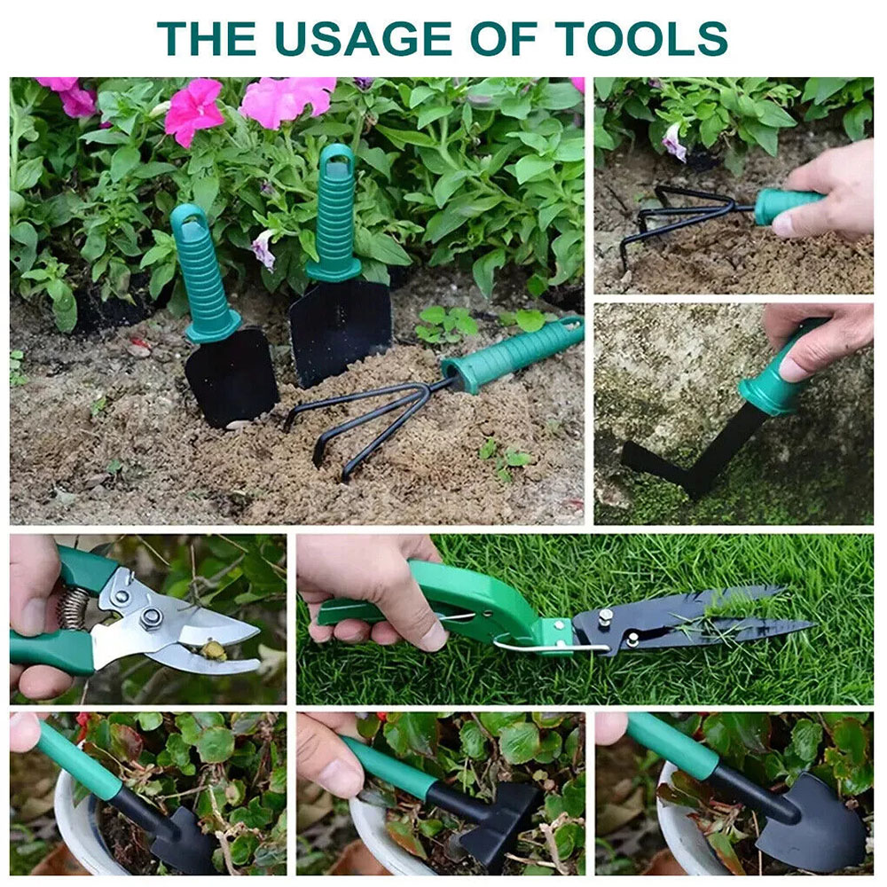Shovel Harrow Potted Flower Gardening Tools Gift Kit Glove Garden Tool 10Pcs/Set โ image 2