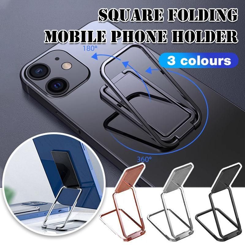 Portable Multifunctional Folding Metal Mobile Phone Holder Bracket Desktop Stand - Silver — image 2