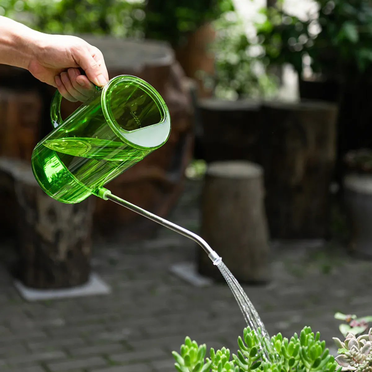 Watering Can Long Spout For Indoor Outdoor Garden Potted Plants Flowers Use - Transparent — image 5