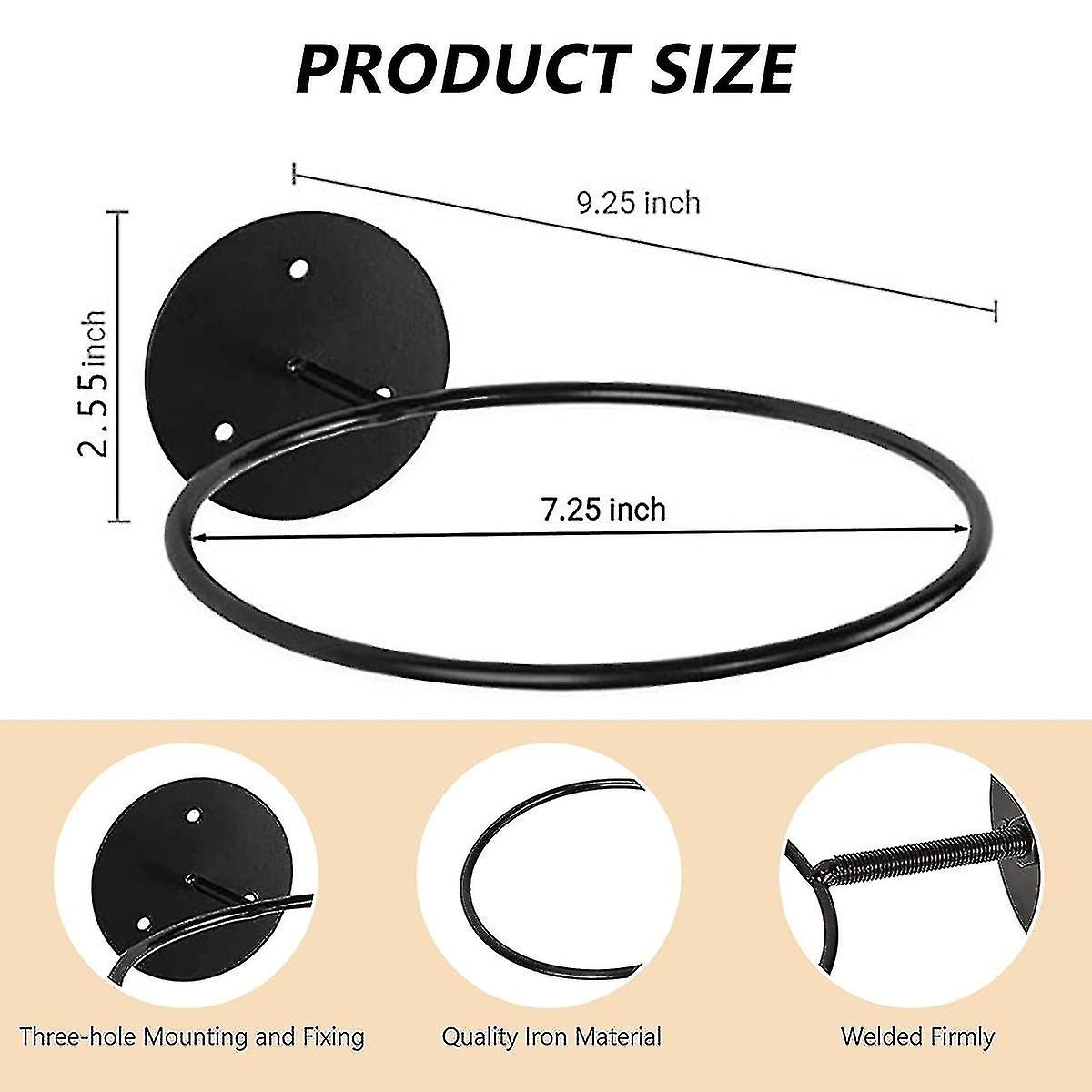 3pcs Wall Mounted Ball Rack Iron Basketball Storage Display Holder Football Rugby Hanging Rack Space Saving - Perfect Black 3pc — image 5