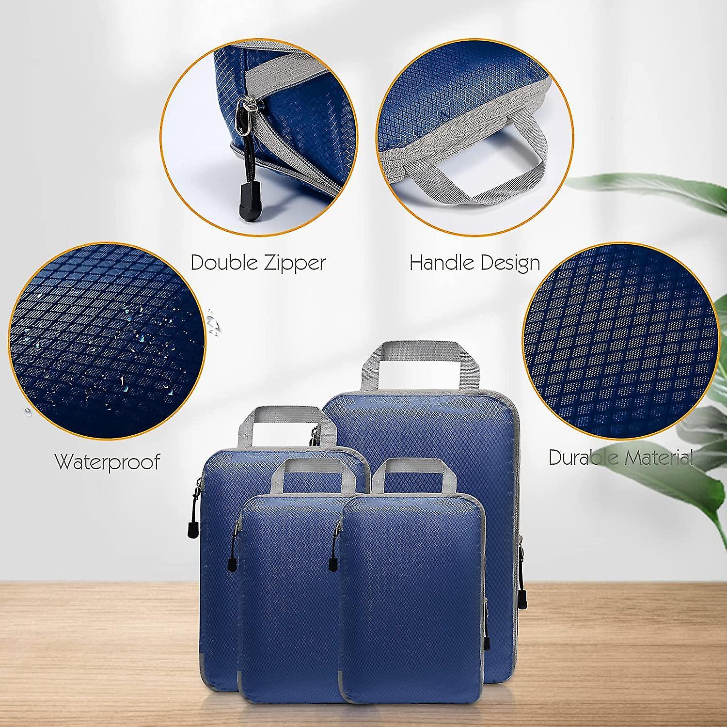 Compression Packing Cubes for Suitcases Gray Extensible Organizer Set — image 5