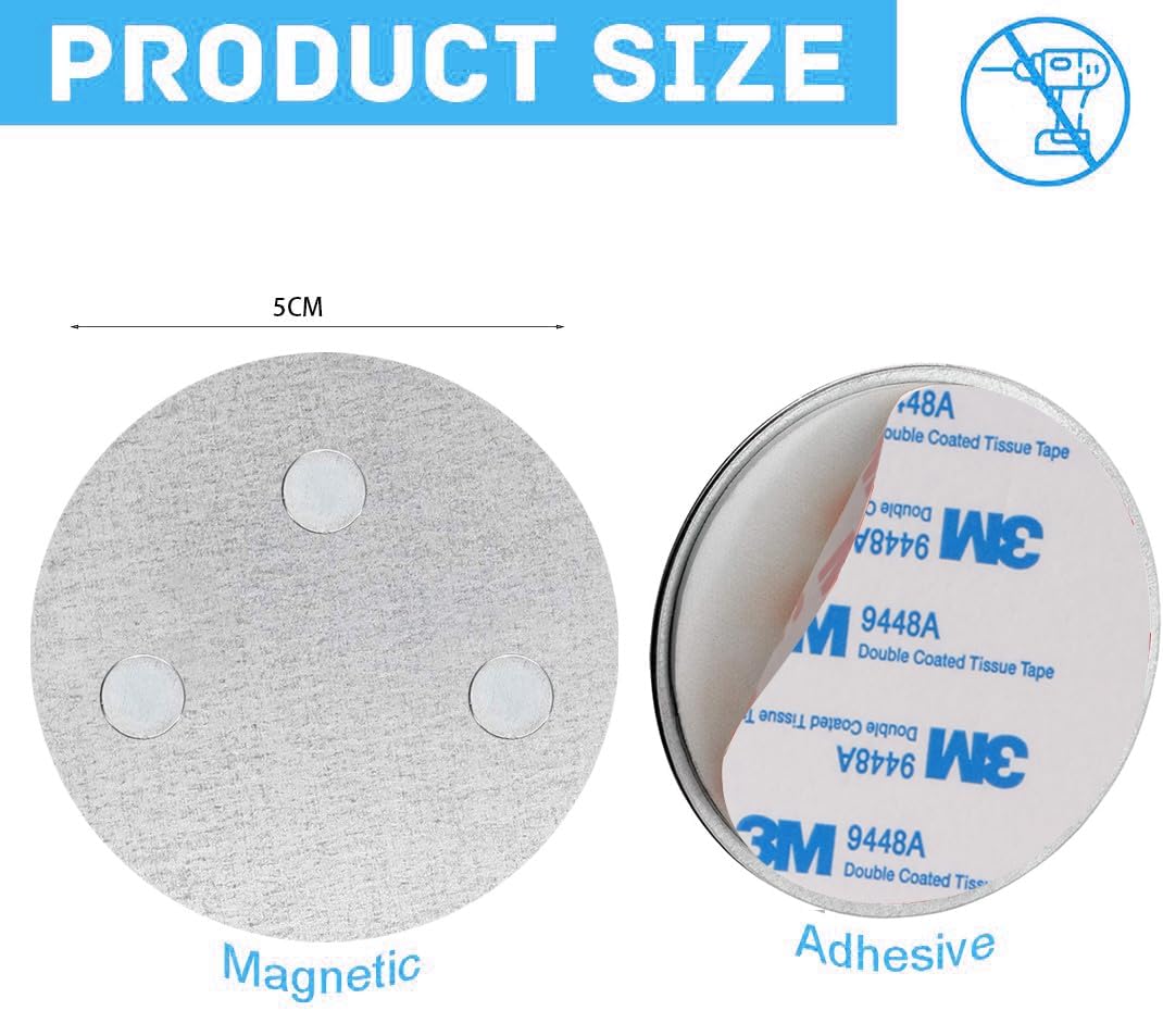 Magnetic Smoke Detector Sticky Pads Magnetic Adhesive Pads 3PCS Magnetic Smoke Alarm Fixing Mount No Drilling Magnet Holder Installation Tool for Smoke Fire โ image 3