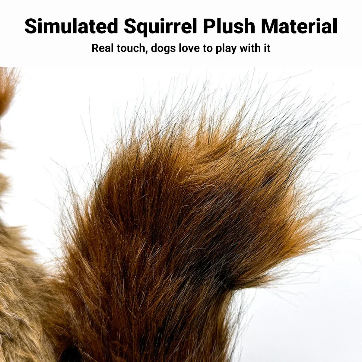Simulation Squirrel Plush Dog Toy Interactive Squeaky Chew for Puppies — image 6