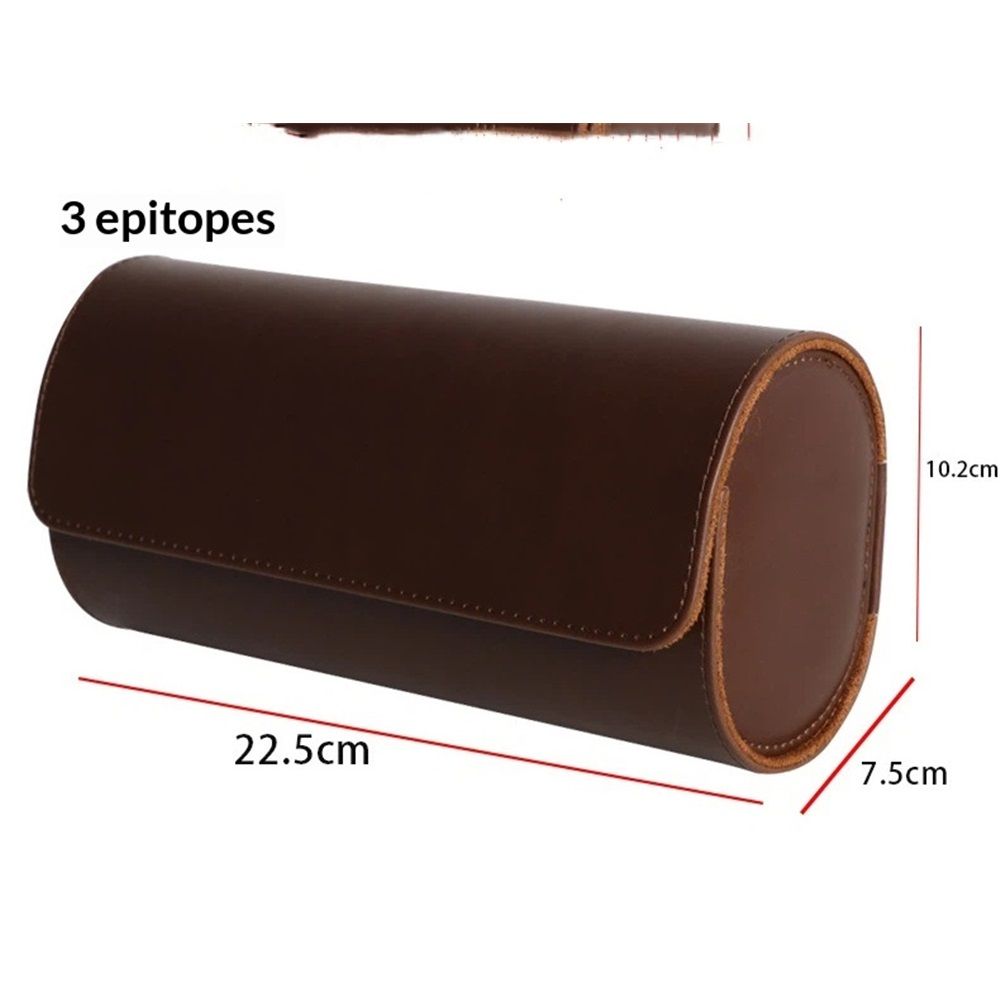 Watch Travel Case for Men Women 3 slot Leather Watch Roll Travel Case Watch Box Storage Organizer and Display Holder for 3 Watches.（oniy box） — image 3