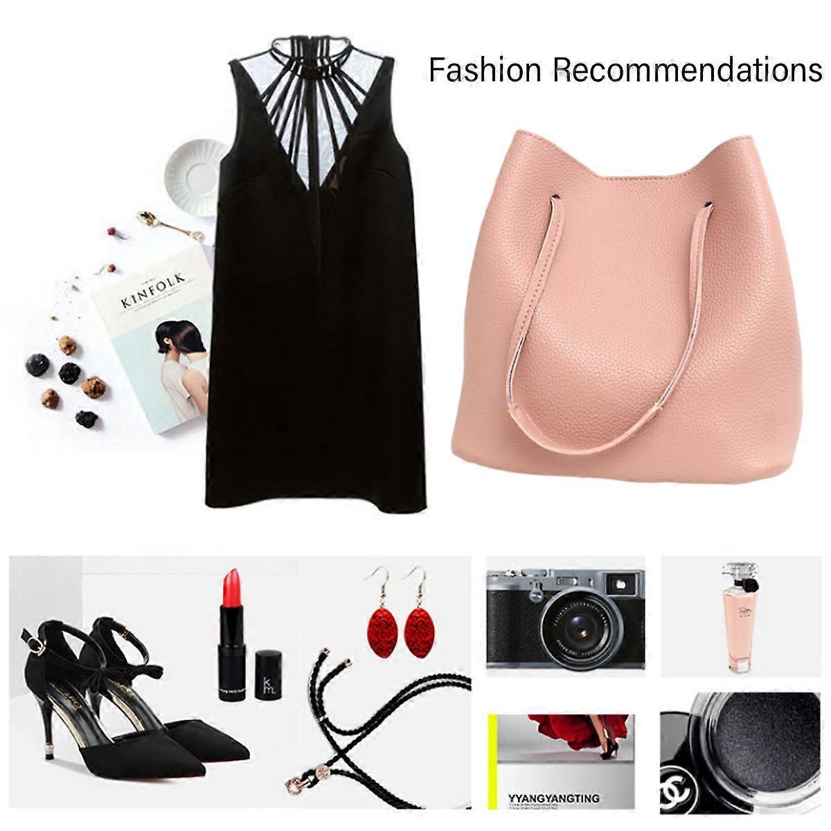 Fashion PU Leather Tote Bag Set for Women Handbag + Shoulder Bag — image 3