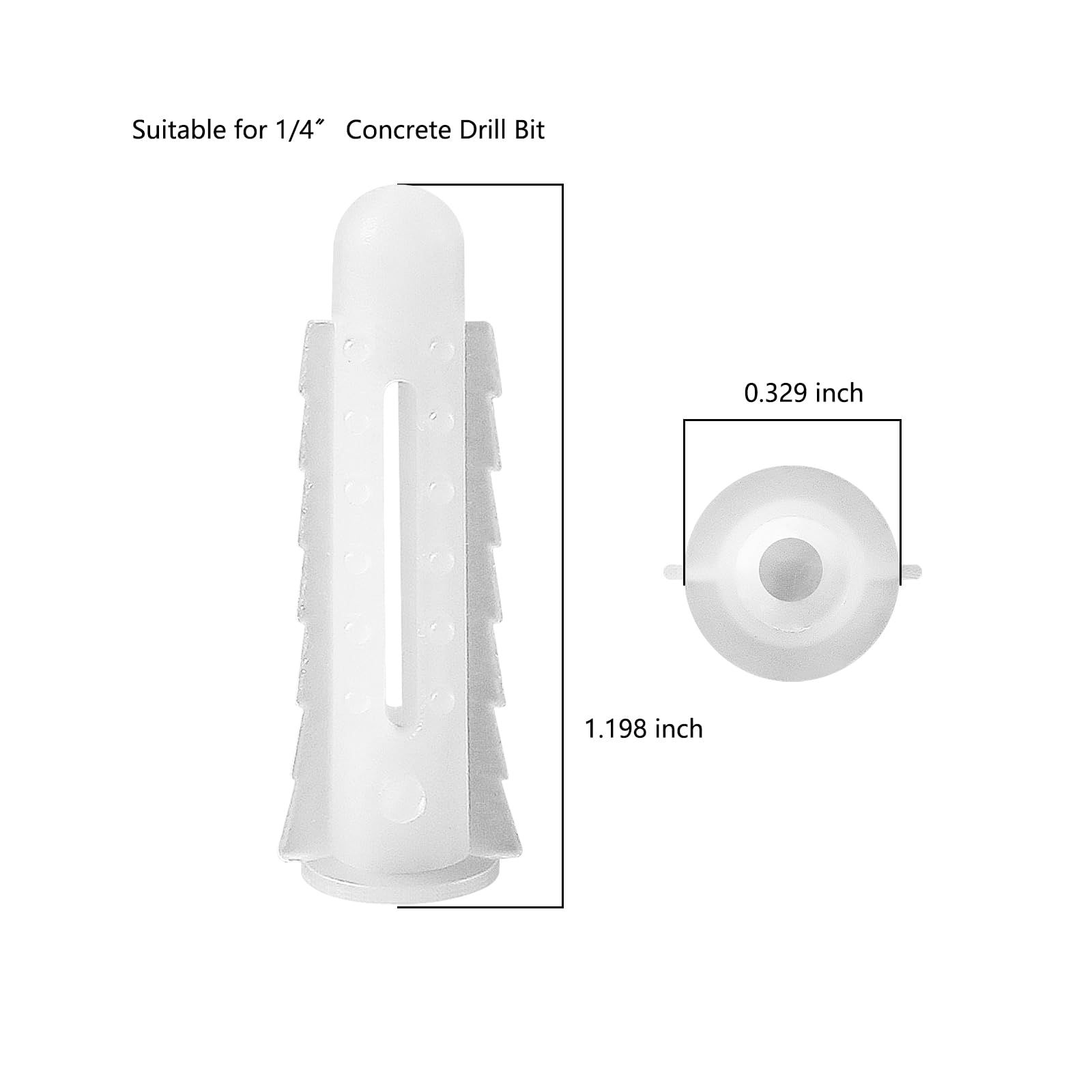 Wall Anchor Plastic Nylon Tubing New Barbed Structure Increases Joining Power - for Brick Concrete and Cement Wall Fastening โ image 3