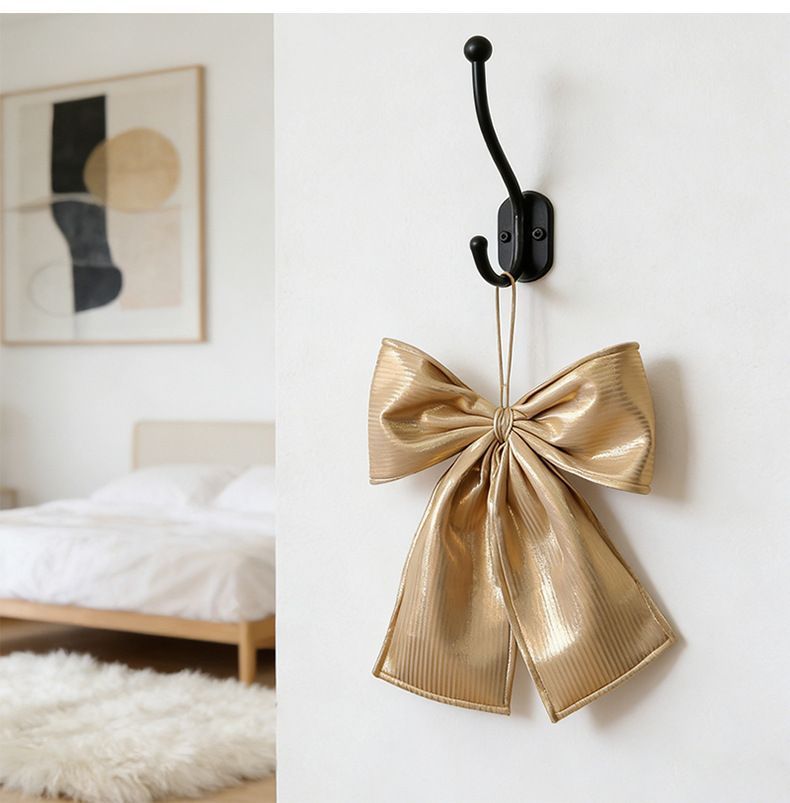 Soft Velvet Large Bow Hanging Pendant, White Velvet 40x200cm — image 3