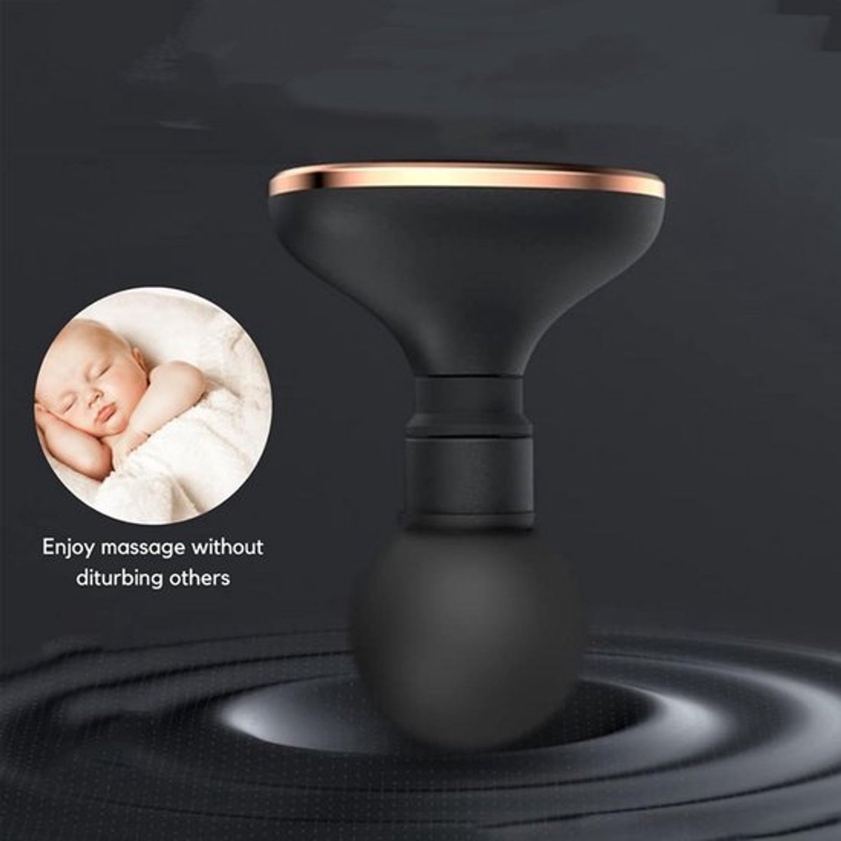 Massage Gun - Oplaadbaar via USB - Fitness - Sport En Relax Massage - Krachtig En Draadloos - Geschikt Voor Spierherstel En Verlichting Van Rugpijn - Zwart — image 2