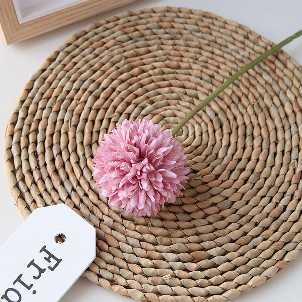 12pcs Artificial Dandelion Fake Flower Simulation Arrangement Desktop Decoration - Blue โ image 5