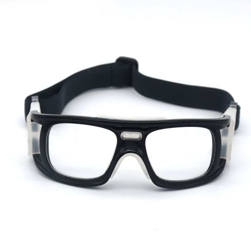 Premium Sports Goggles for Soccer Basketball, Clear Sports Eyewear with Adjustable Strap, Protective Goggles Professional Training Equipment - Black
