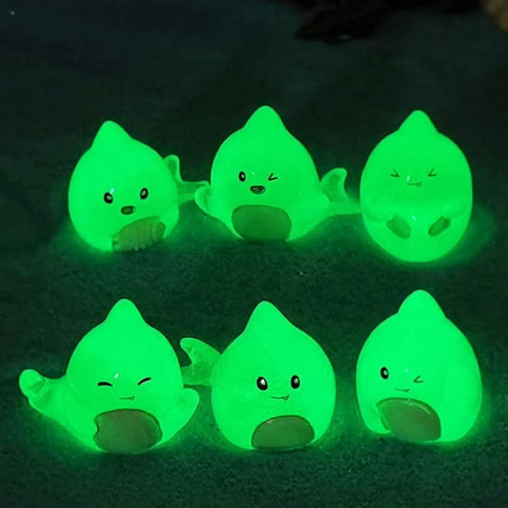 Aquarium Decoration – Ornaments – Mini Ocean Resin Animals – Luminous Mini Shark Figures – Durable & Non-Fading Resin – Glow-in-the-Dark Sea Animals – For — image 3
