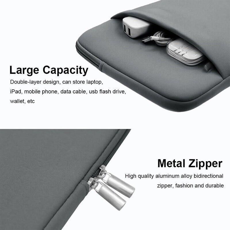 Black Laptop MacBook NoteBook Sleeve Bag Travel Carry Case Cover 13 14 15 16 Inch - 15Inch β image 6