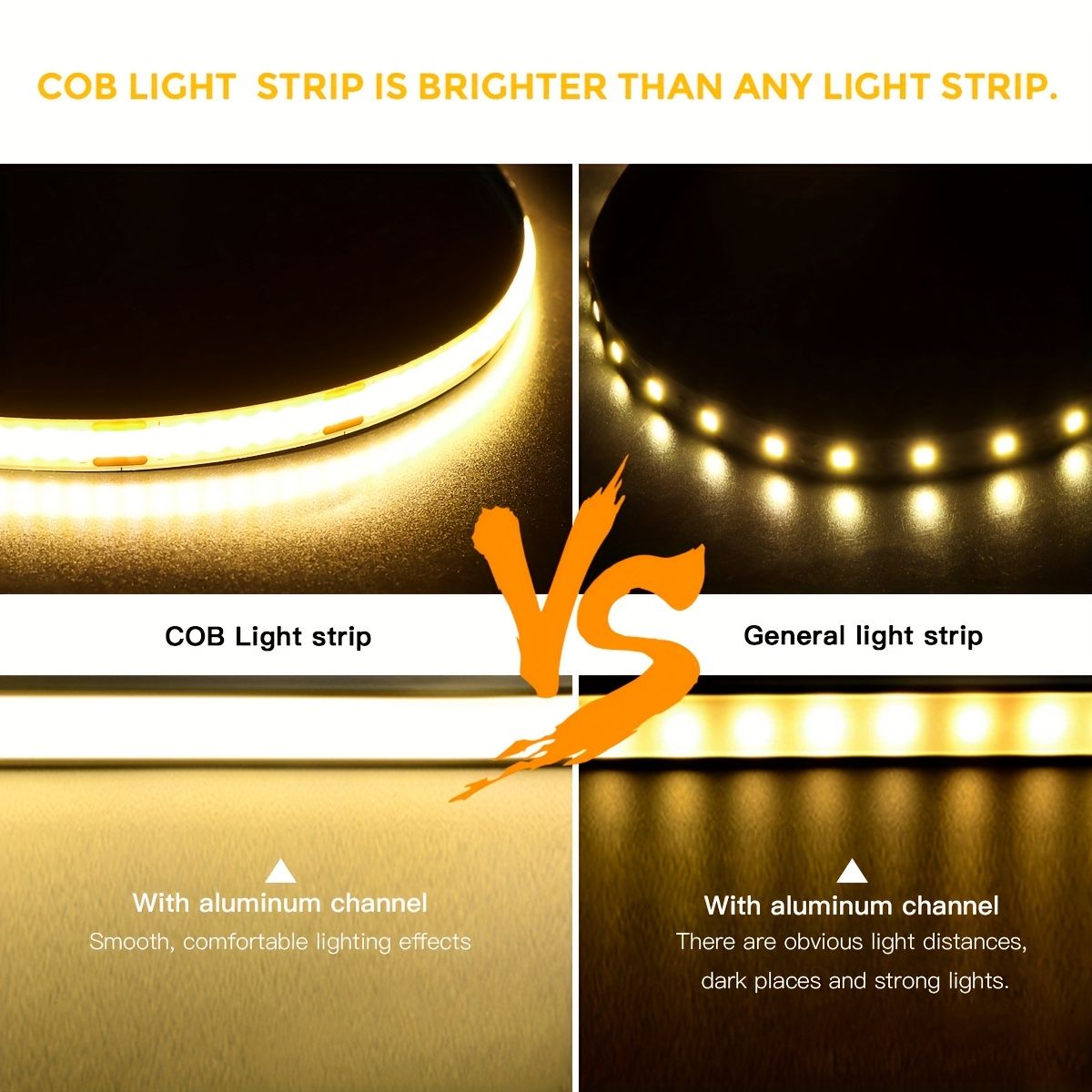 5V COB LED Strip Light with Hand-Sweep Motion Sensor And Touch Dimming Switch, Ideal for Bedroom And Kitchen Illumination 2 Meters Natural White — image 5