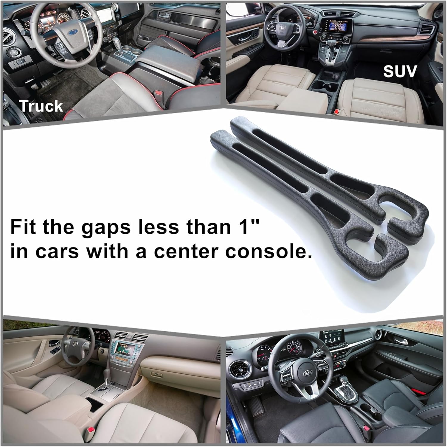 2 Pack No Drop Car Seat Gap Filler Guard, Stopper/Catcher to Fill The Gap Between Seat and Console Black Car Crevice Inbetween Blocker Plug Space Pad YMT-A03 โ image 6