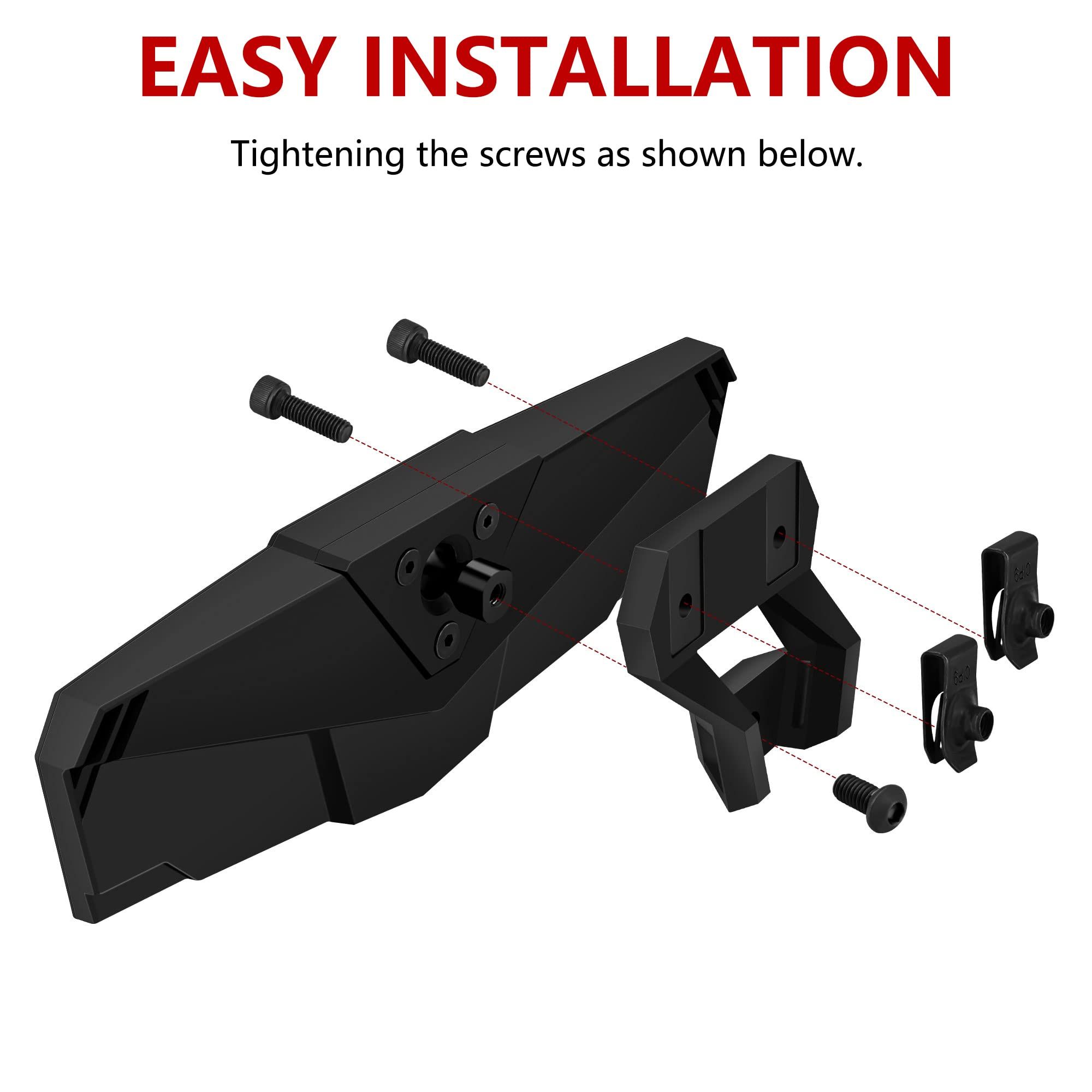 Center Rear View Mirror Compatible with Polaris RZR PRO XP/4 RZRRearview Mirror Convex High-Definition Race UTV Rear View Mirror — image 2